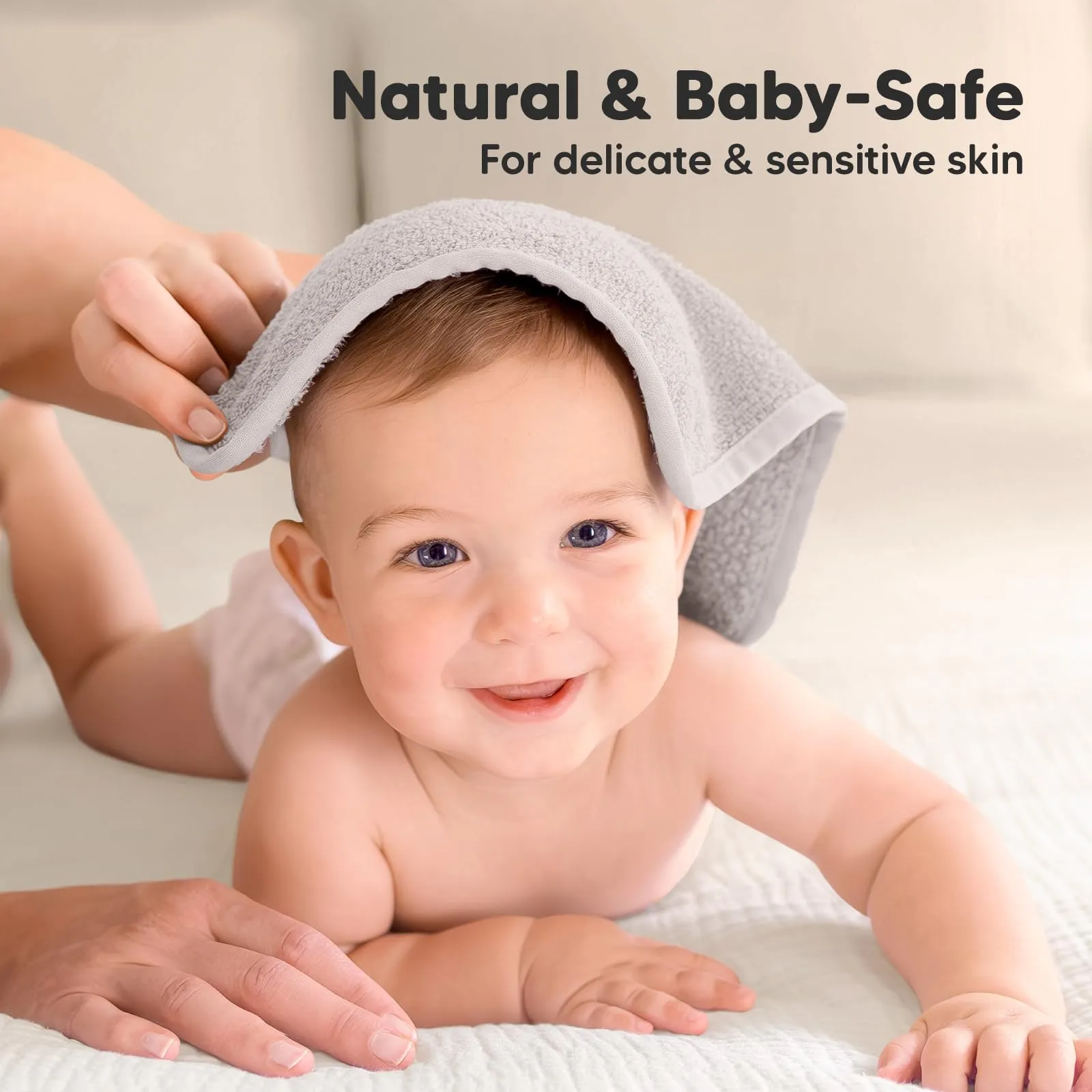 KeaBabies: Baby Washcloths, Soft Viscose, Bamboo Deluxe