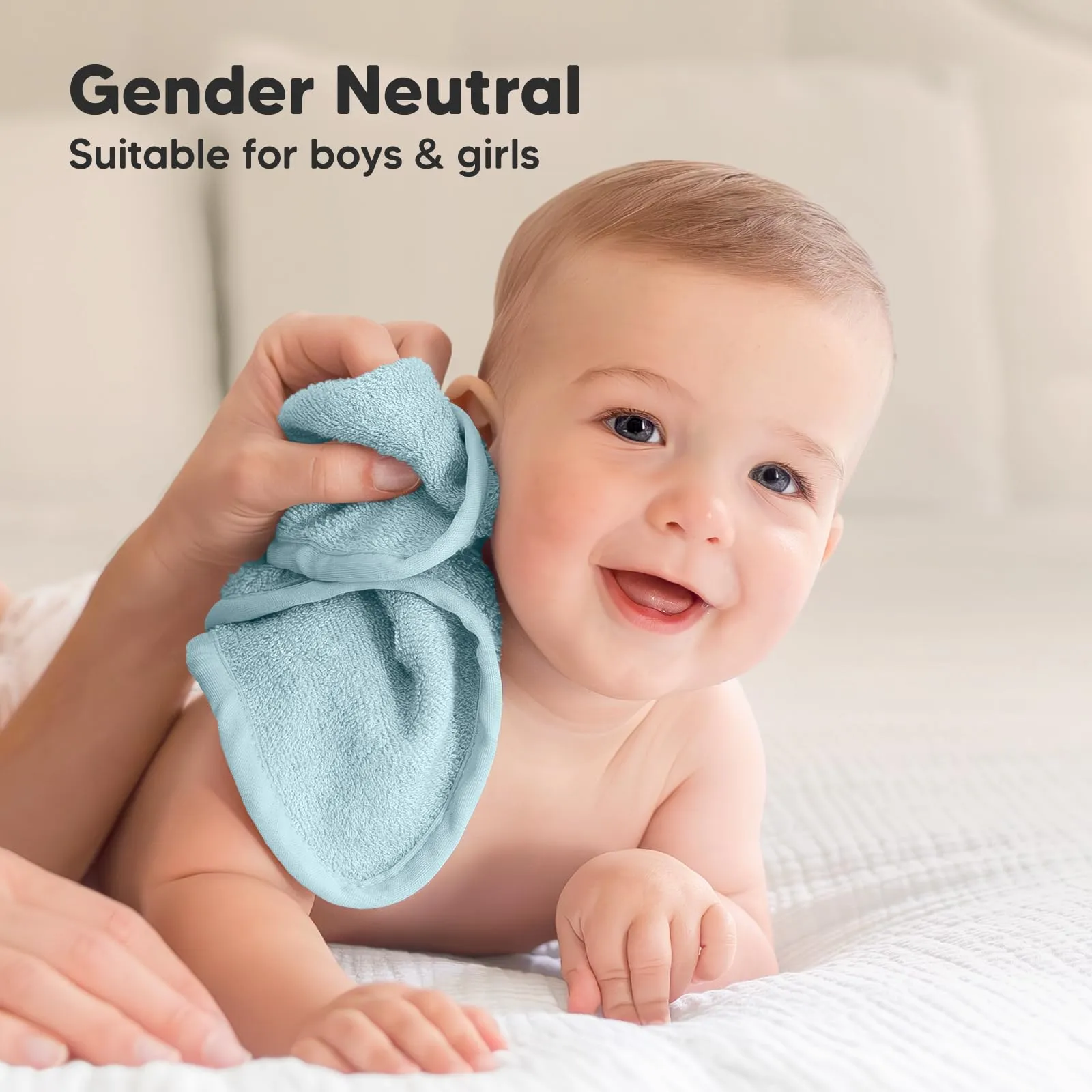 KeaBabies: Baby Washcloths, Soft Viscose, Bamboo Deluxe