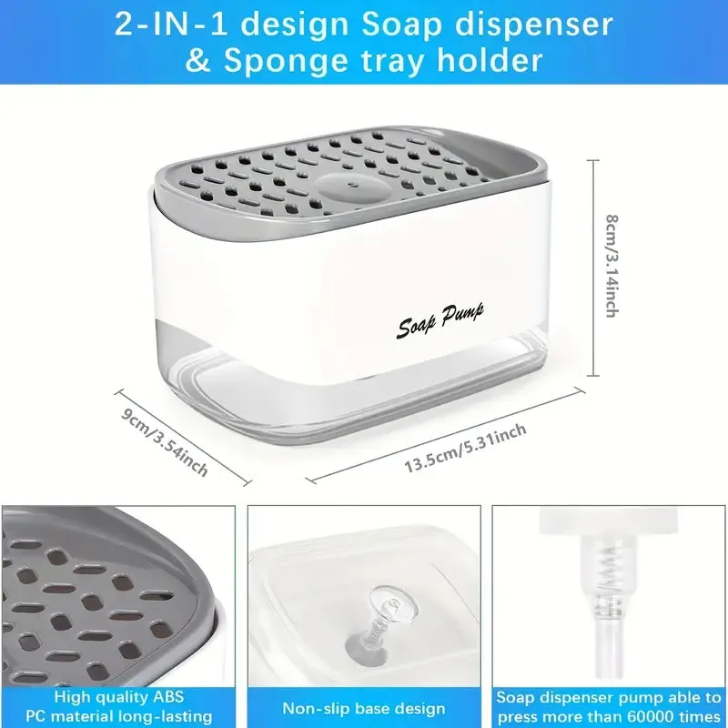 Kitchen Soap Pump and Sponge Caddy