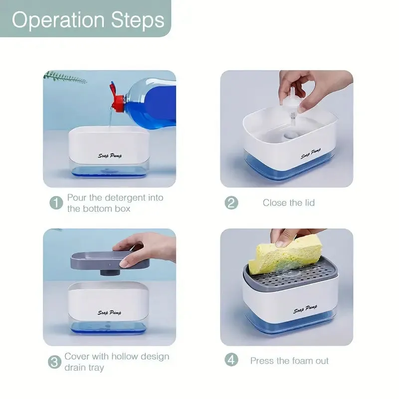 Kitchen Soap Pump and Sponge Caddy