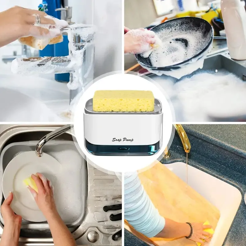 Kitchen Soap Pump and Sponge Caddy