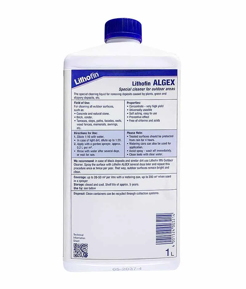 Lithofin ALGEX - 1 LITRE. (Algaecide)