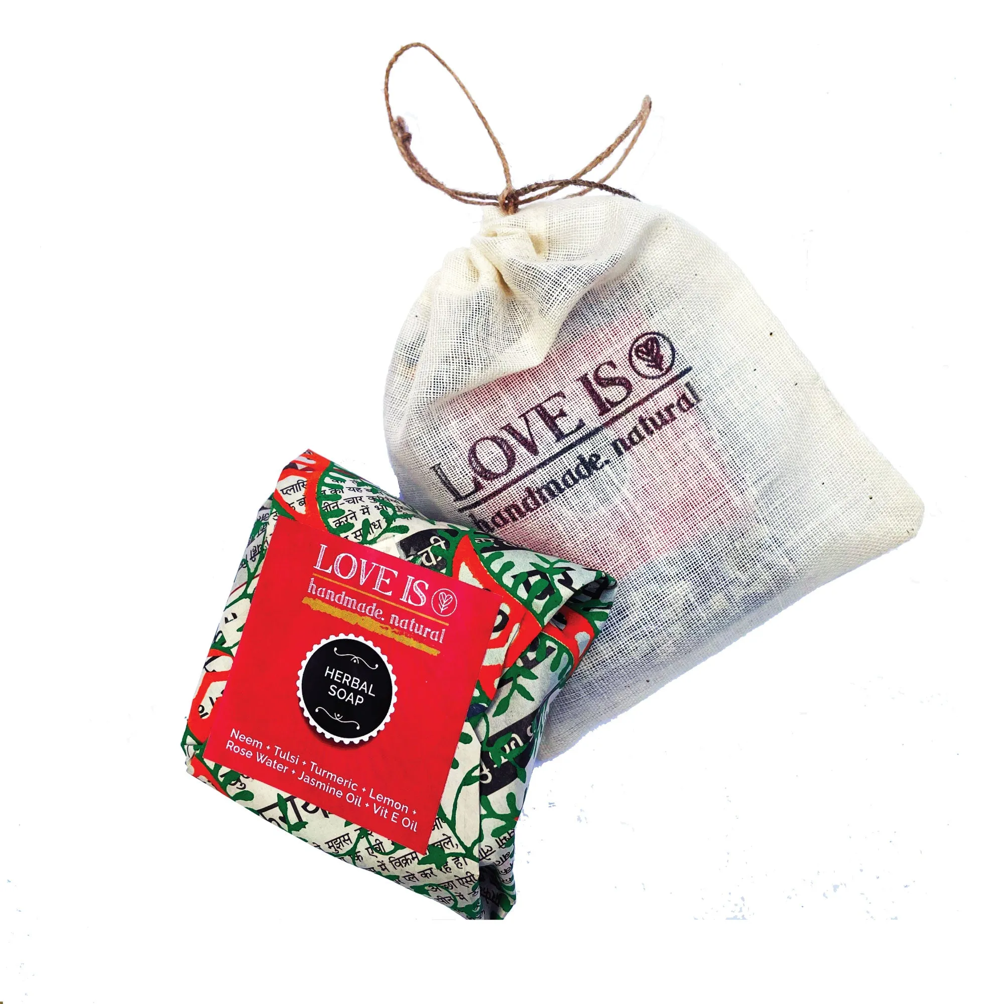 Love is Herbal Soap - Neem, Tulsi, Lemon, Turmeric