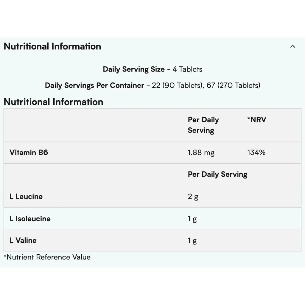 Myprotein Essential BCAA Tablets, 90 Tablets
