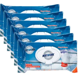 Northfork Glass Window Cleaning Wipes Bag 50 Pack 6