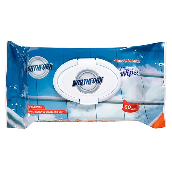 Northfork Glass Window Cleaning Wipes Bag 50 Pack 6