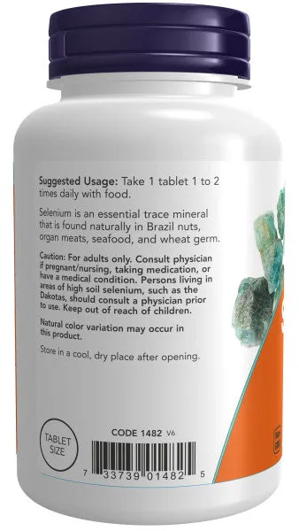 Now Selenium 100mcg Tablets 250ct