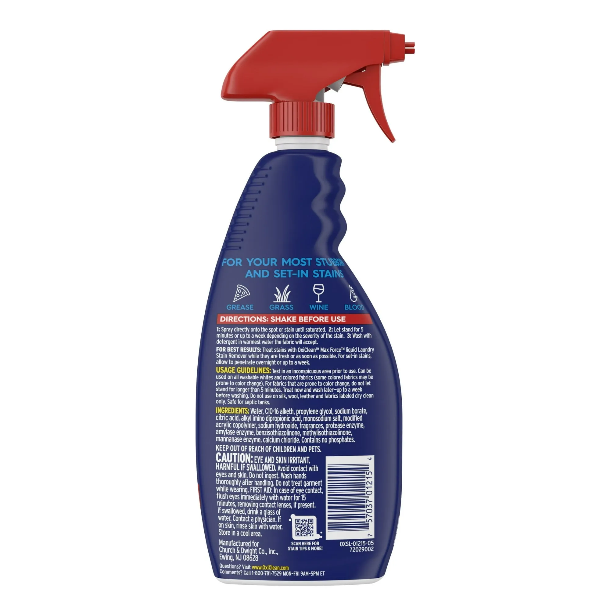 OxiClean Max Force Laundry Stain Remover Spray, 16 fl oz