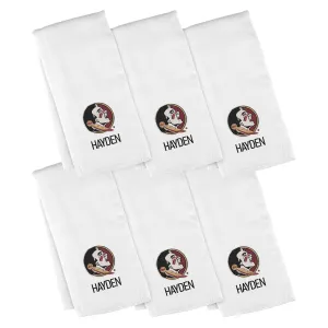 Personalized Florida State Seminoles 6-Pack Burp Cloths