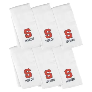 Personalized Syracuse Orange 6-Pack Burp Cloths