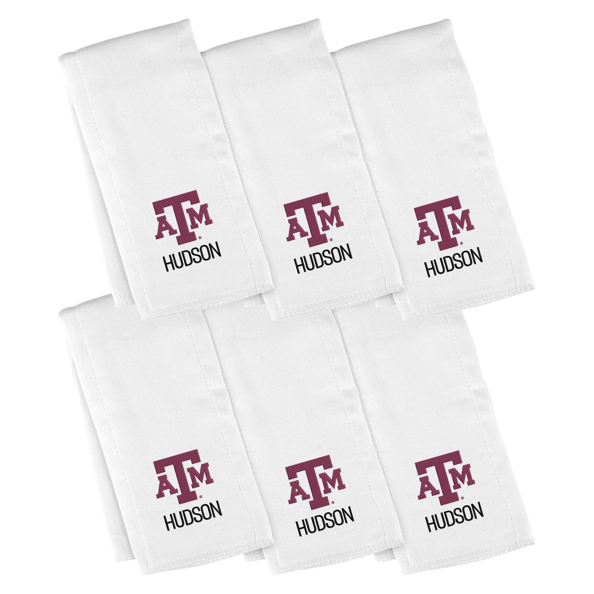 Personalized Texas A&M Aggies 6-Pack Burp Cloths
