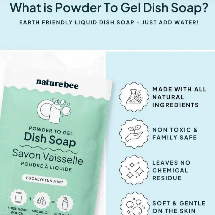 Powder to Gel Dish Soap - Eucalyptus Mint