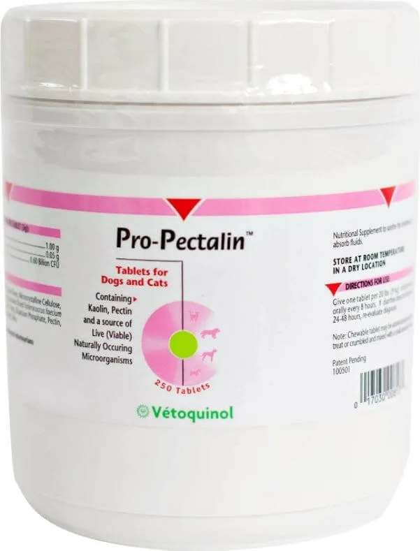 Pro-Pectalin Tablets - Anti Diarrhea Medicine for Dogs & Cats (250 tablets)