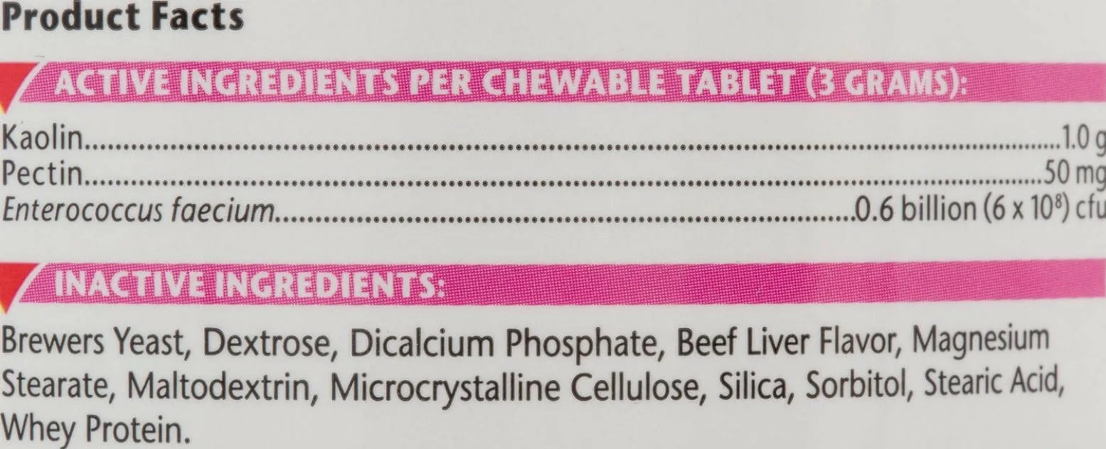 Pro-Pectalin Tablets - Anti Diarrhea Medicine for Dogs & Cats (250 tablets)