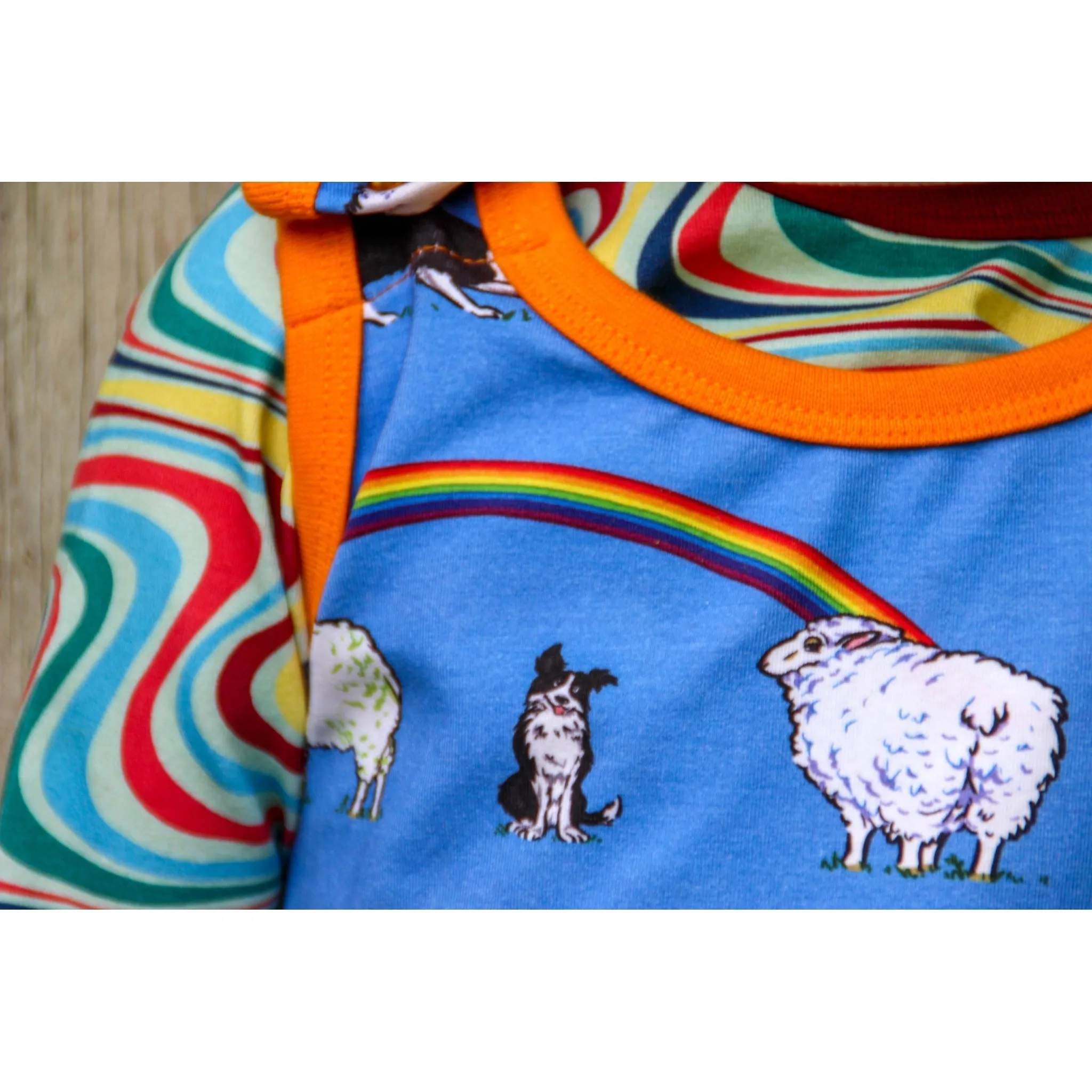Rainbow Surf Long Sleeve Onesie - 1 Left Size 12-18 months