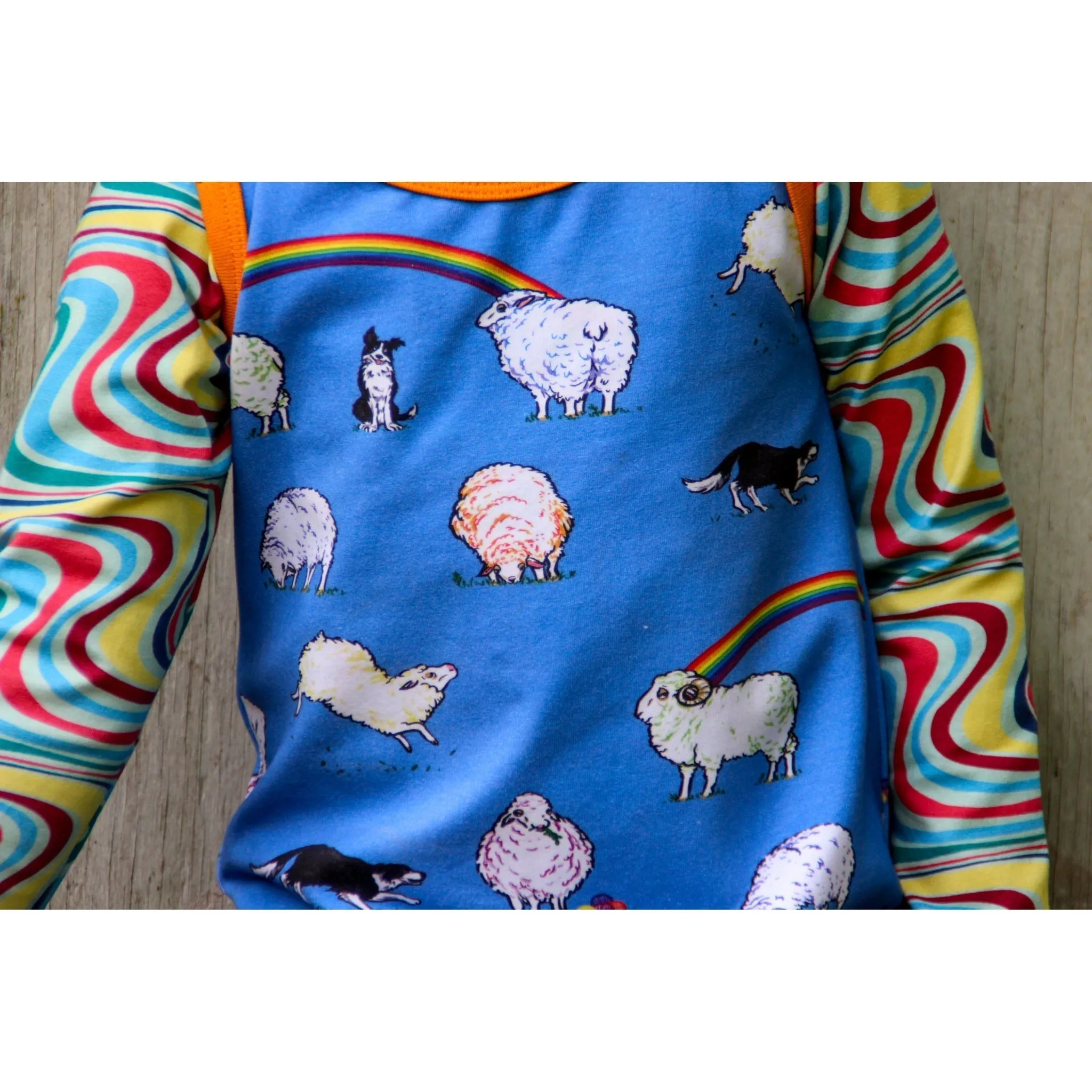 Rainbow Surf Long Sleeve Onesie - 1 Left Size 12-18 months