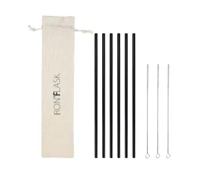 Replacement Straw Bundle - 6 Plastic Straws and 3 Cleaning Brushes