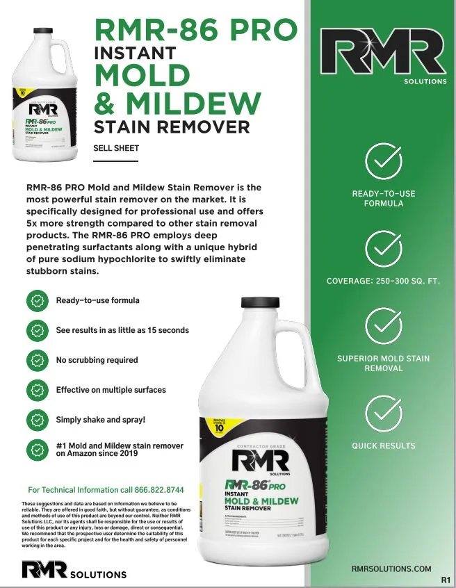 RMR-86 Pro Instant Mold & Mildew Stain Remover