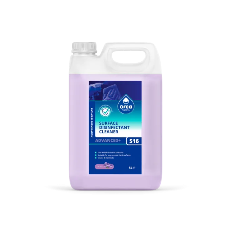 S16 Advanced   Surface Disinfectant Cleaner 5 Litre - Bliss Fragrance