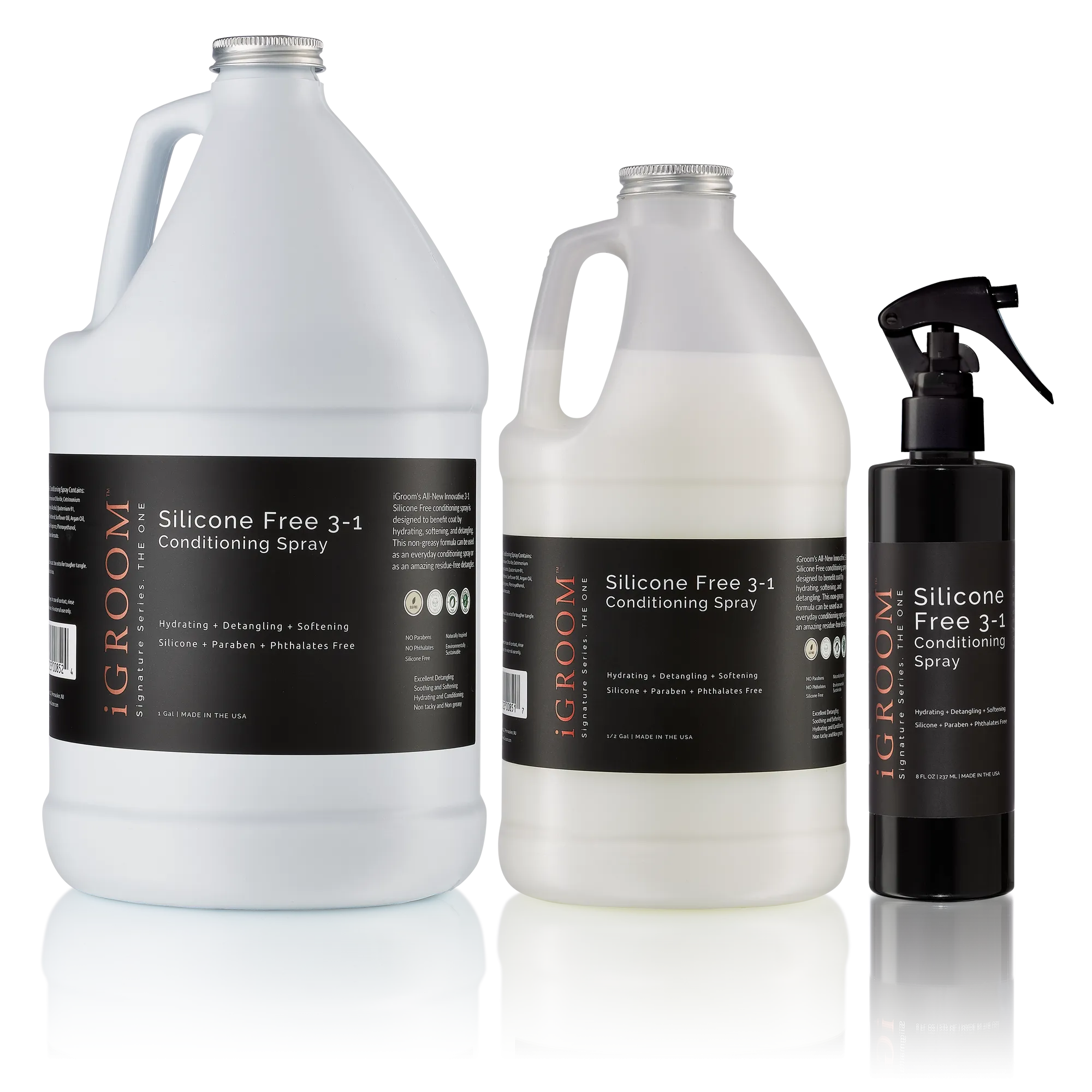 Silicone Free 3-1 Conditioning/Detangling Spray Gallon by iGroom