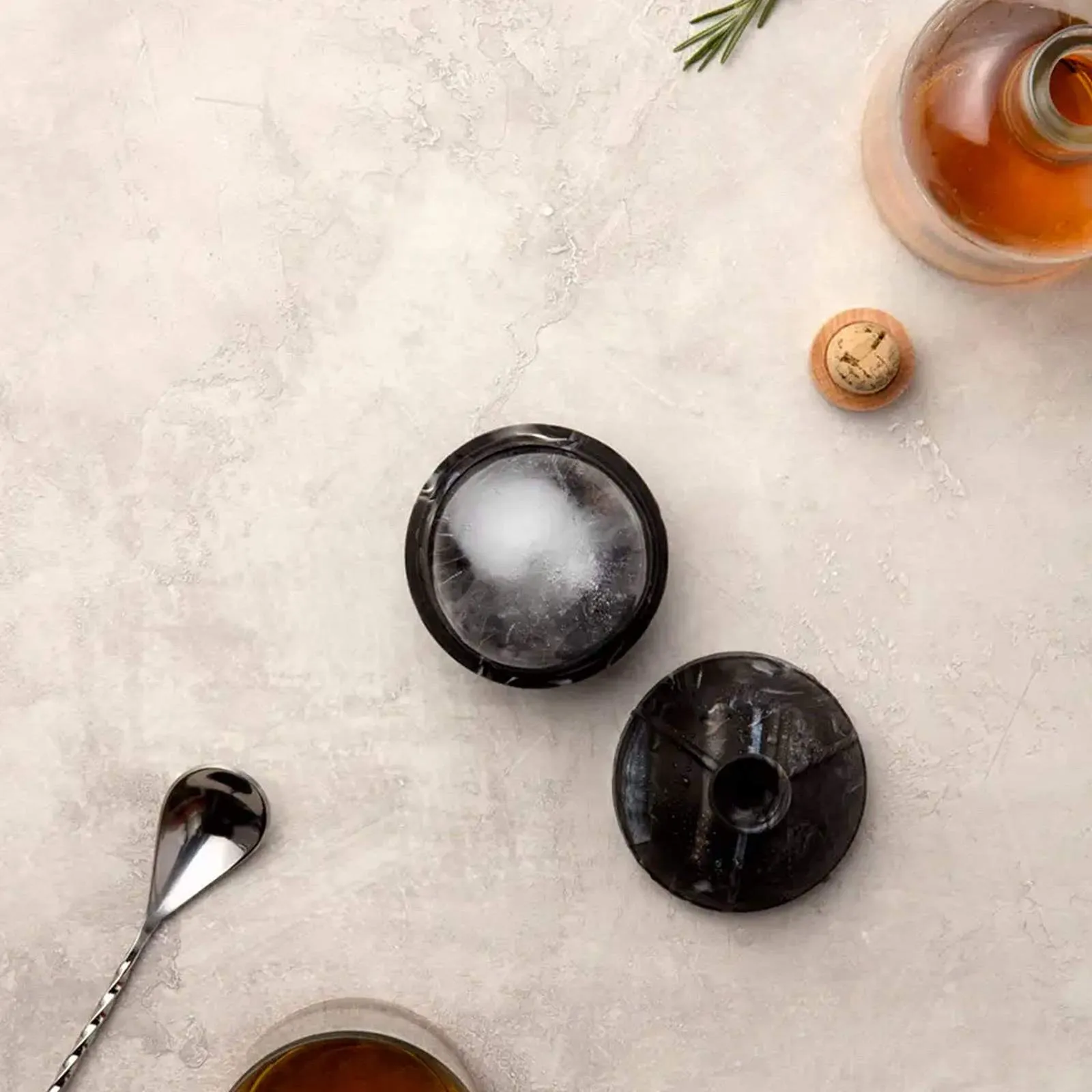 Single Sphere Ice Mold - Charcoal
