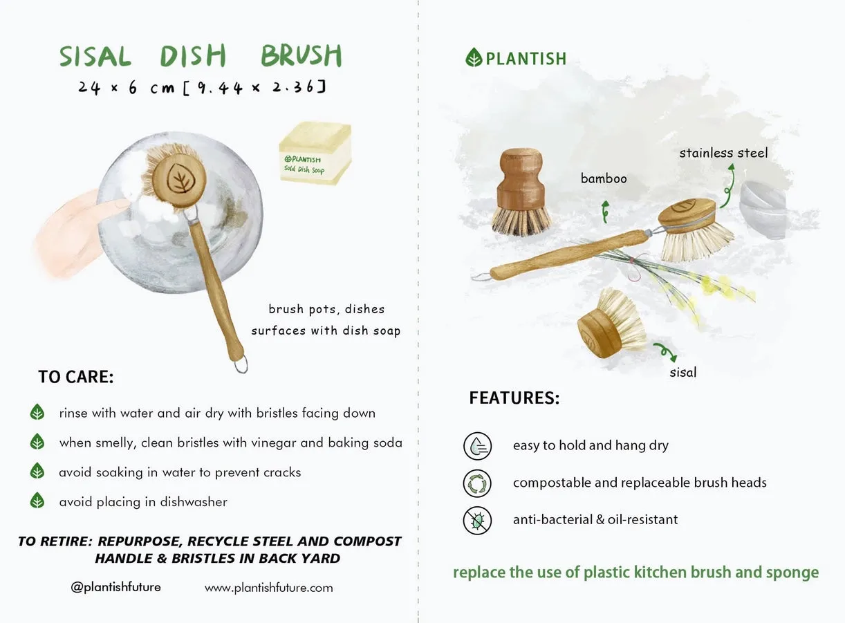 Sisal Dish Brush | Bamboo