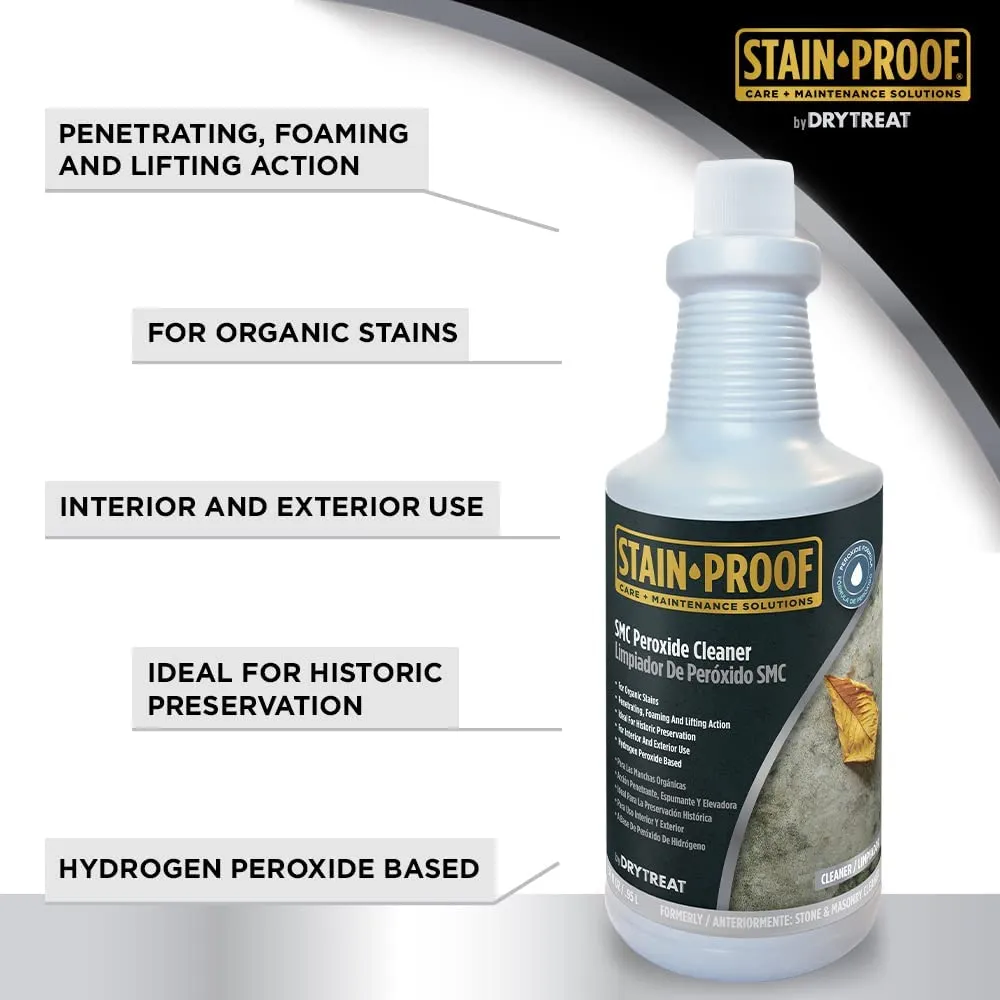 Stain Proof SMC Peroxide Cleaner formerly Dry Treat S-Tech Stone & Masonry Cleaner