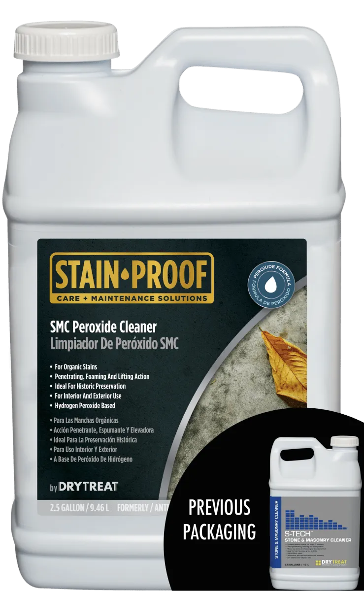 Stain Proof SMC Peroxide Cleaner formerly Dry Treat S-Tech Stone & Masonry Cleaner