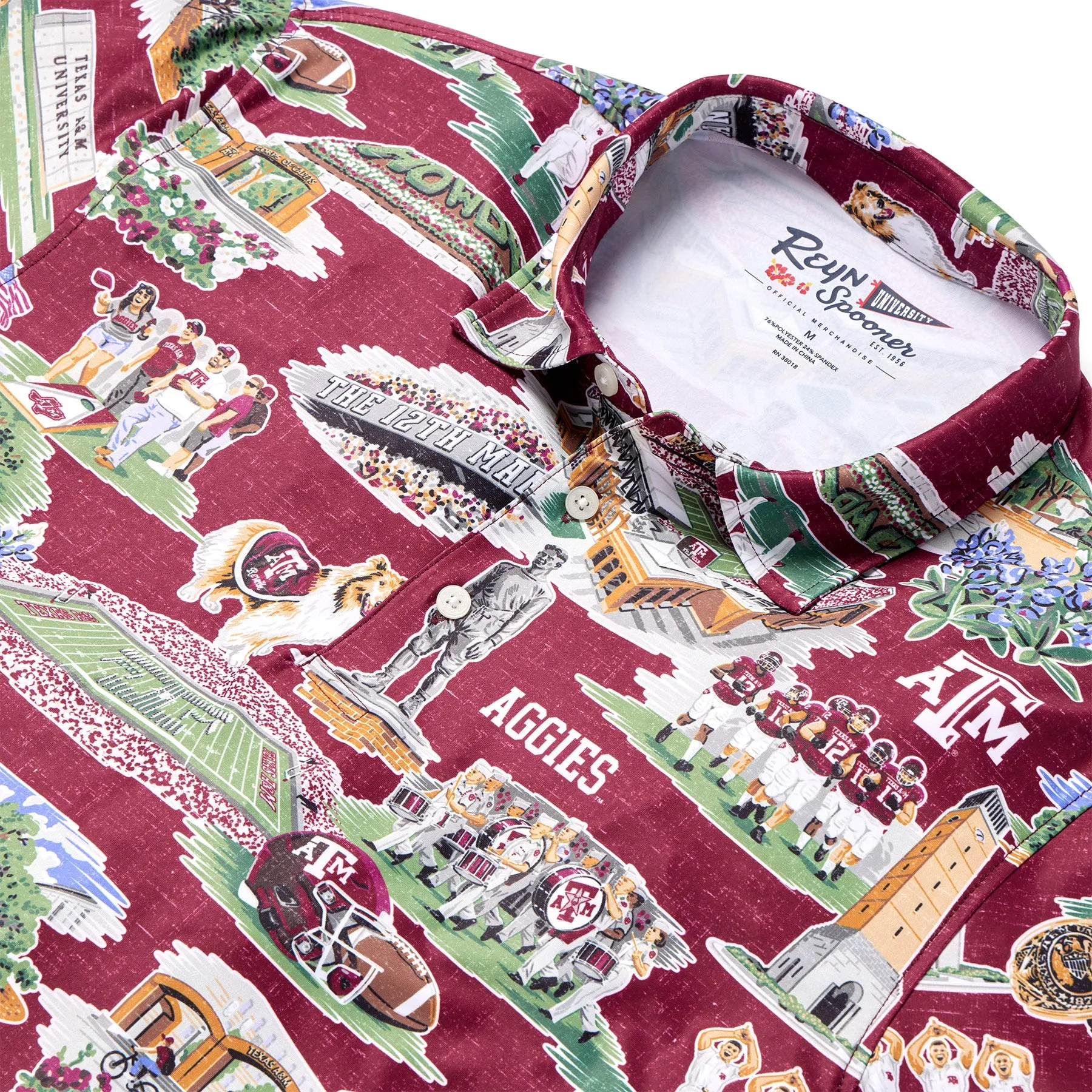 TEXAS A&M UNIVERSITY SCENIC PERFORMANCE POLO / Performance Fabric