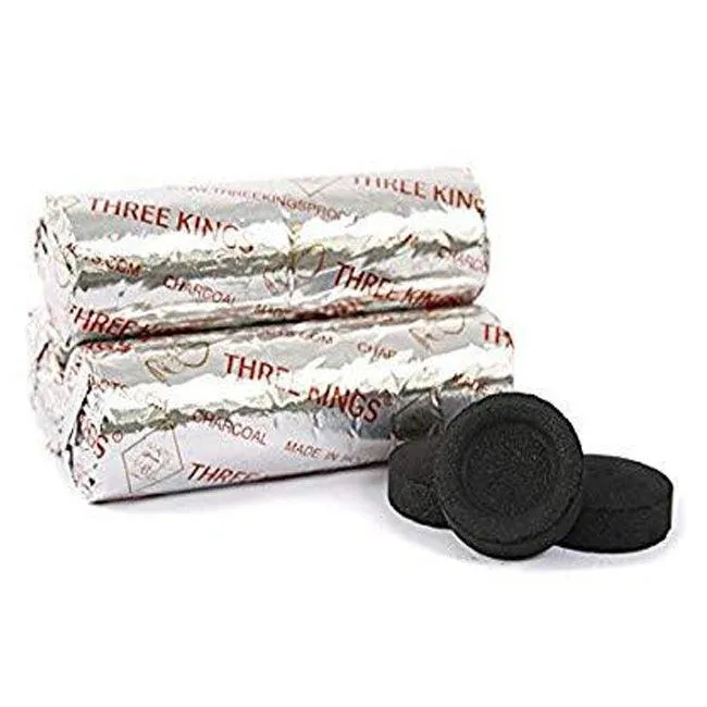 Three Kings Charcoal Tablets | 40MM Large Incense Burning Discs