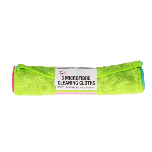 Tidyz Microfibre Cleaning Cloths, 3 Pack