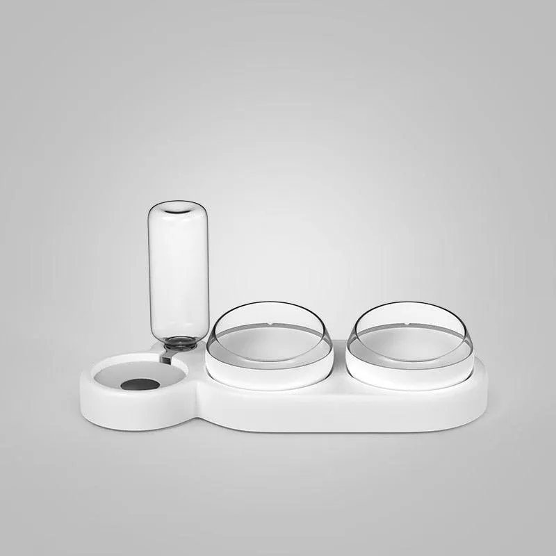 Triple Cat Bowl with Automatic Water Feeder