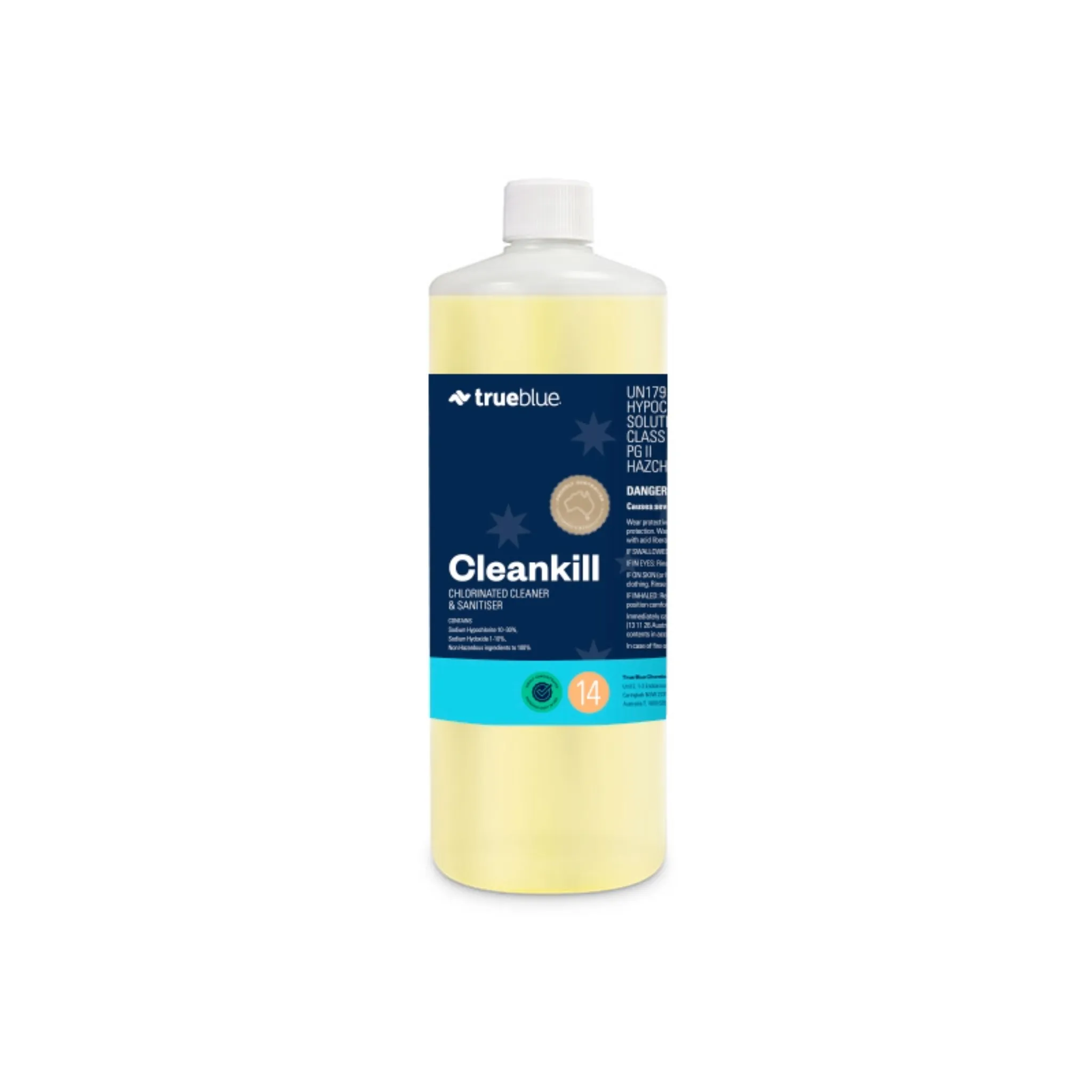 True Blue Cleankill Hosp. Grade Disinfectant & Cleaner, 1lt (Order in item) (C8-AL) P-II