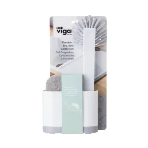 Vigar RengØ White Monobloc 3pc Sink Caddy Set