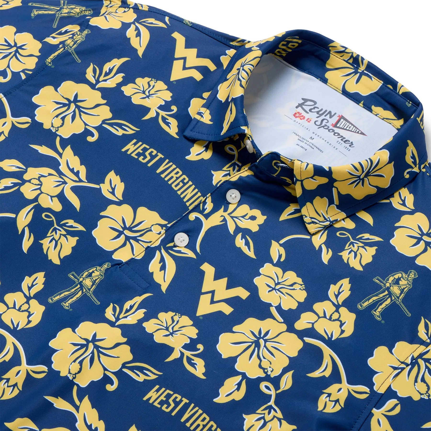 WEST VIRGINIA UNIVERSITY GAME DAY PERFORMANCE POLO / Performance Fabric