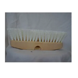 White Very Stiff Polypropylene Flow-Through Brush with Maximum Chemical Resistance for Roof Moss Removal and Deck Scrub