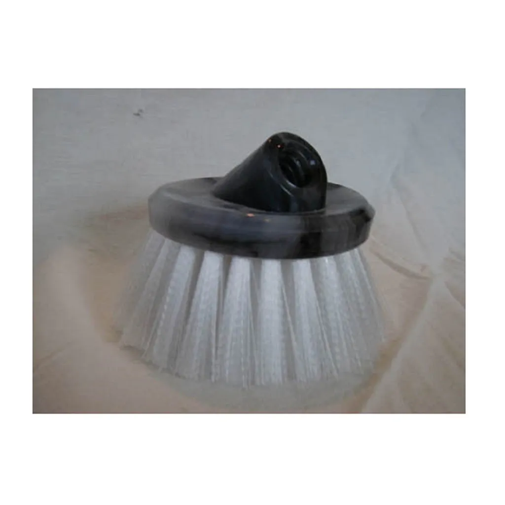 White Very Stiff Polypropylene Flow-Through Brush with Maximum Chemical Resistance for Roof Moss Removal and Deck Scrub