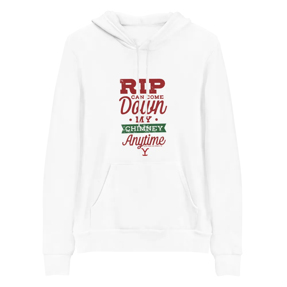 Yellowstone RIP Can Come Down My Chimney Any Time Adult Fleece Hooded Sweatshirt