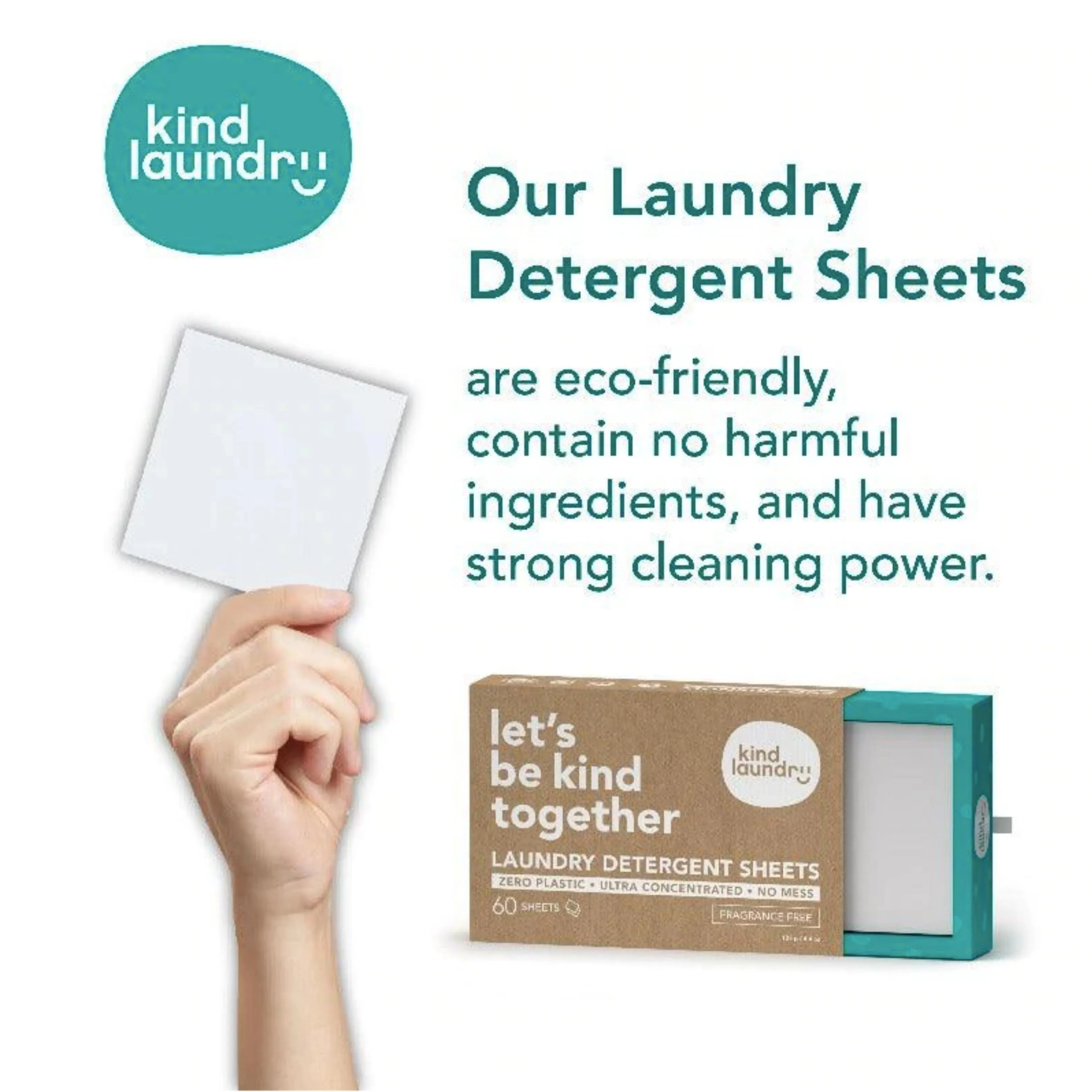 zero waste laundry detergent sheets - ocean breeze scent (60 sheets)