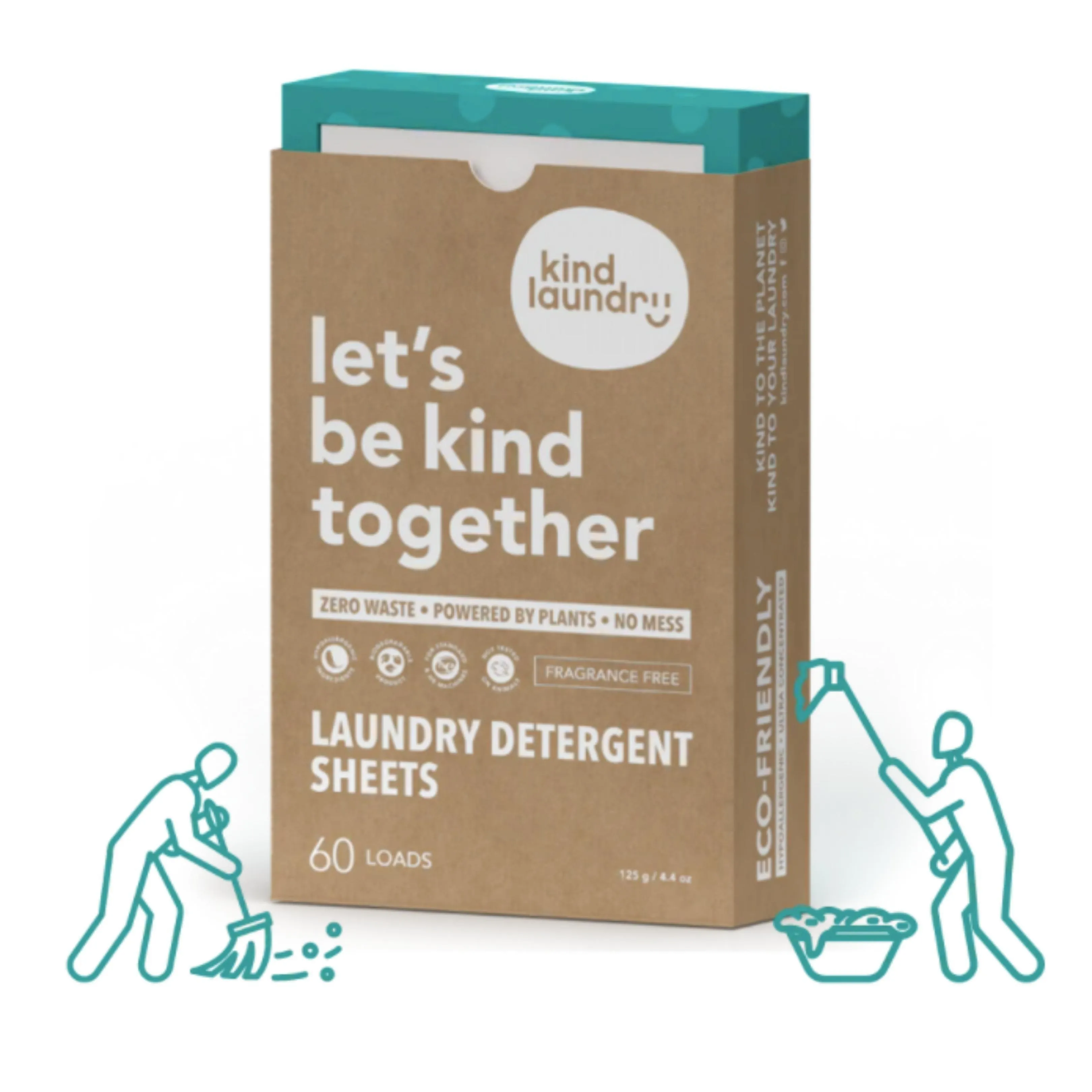 zero waste laundry detergent sheets - ocean breeze scent (60 sheets)