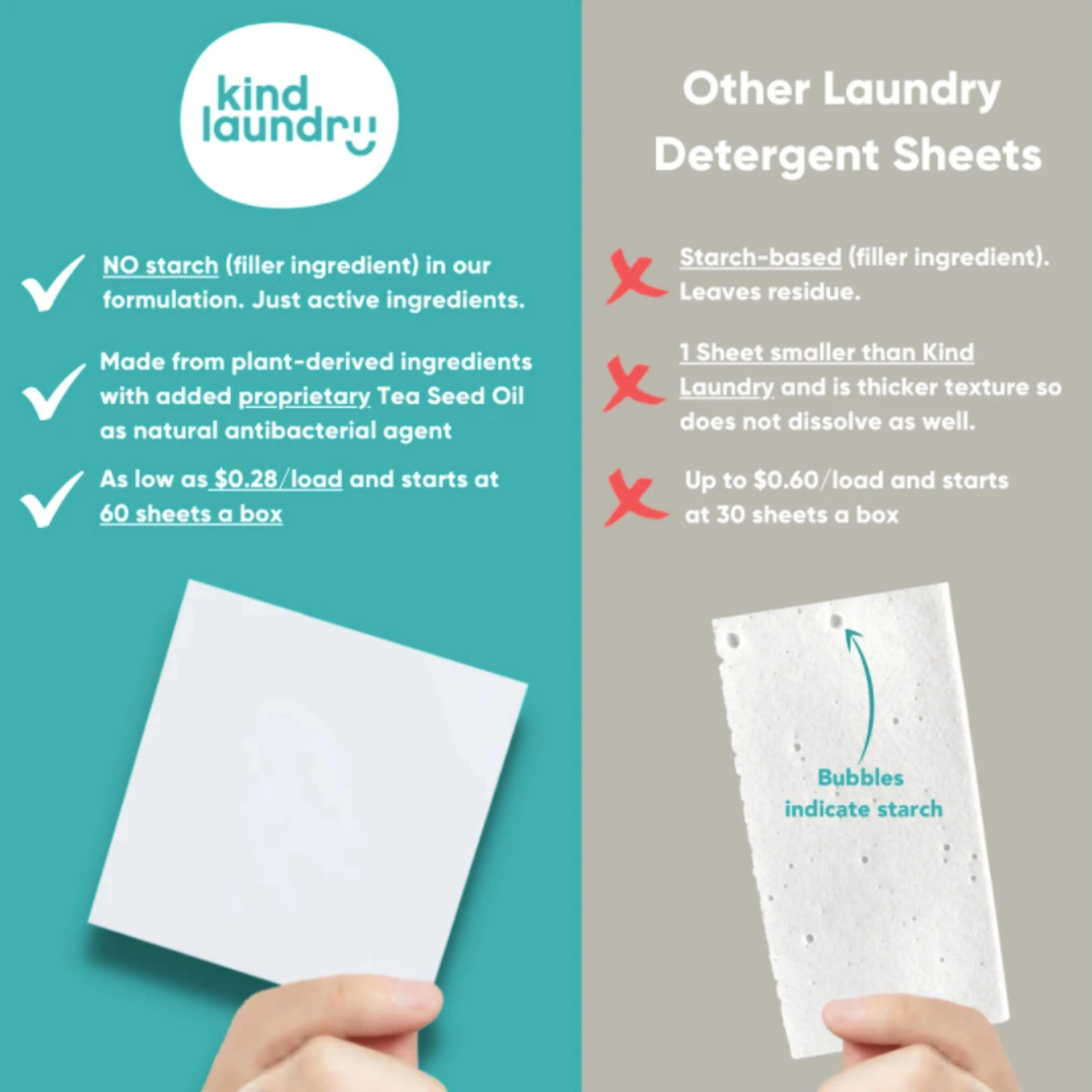 zero waste laundry detergent sheets - ocean breeze scent (60 sheets)
